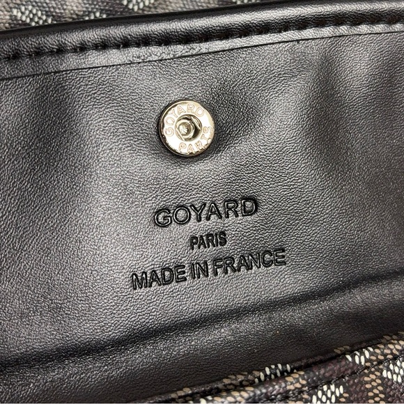 FAUX GOYARD SAINT LOUIS PM TOTE - BLACK GOYARDINE - Picture 2 of 16